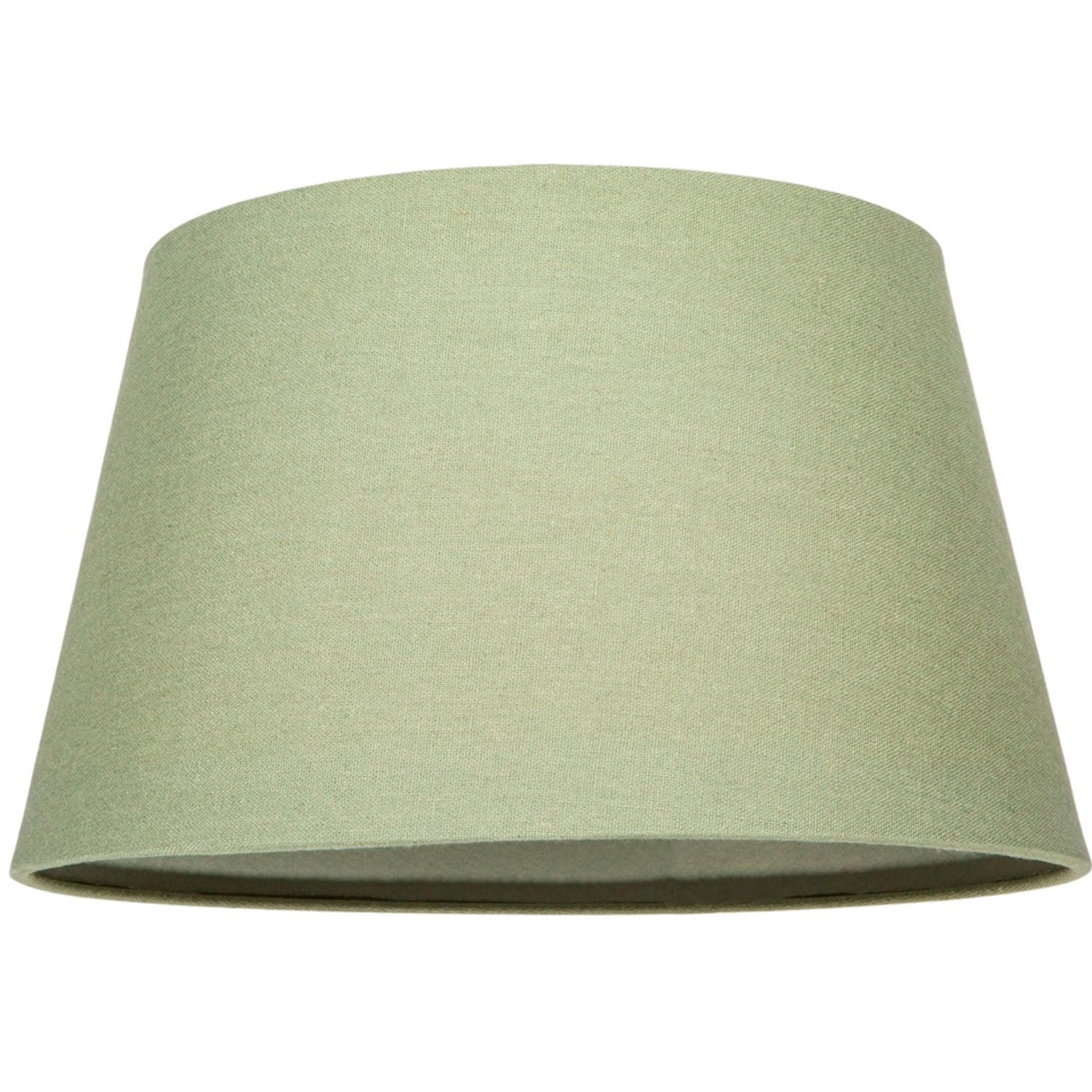 Traditional 14 Inch Olive Green Linen Drum Table/Pendant Lampshade 60w Maximum Image 1