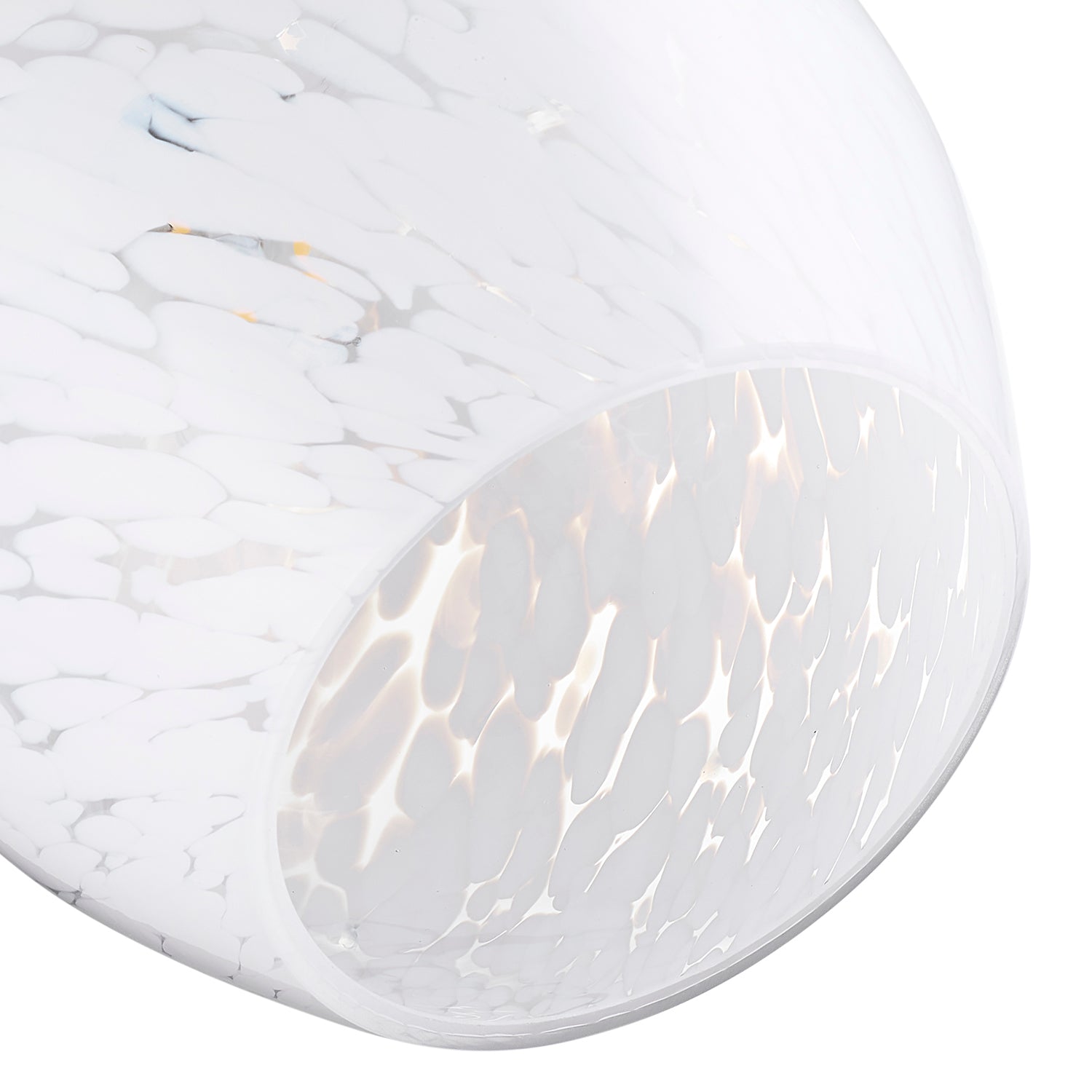 Contemporary Designer Opal White Snowflake Glass Pendant Ceiling Lighting Shade Image 4