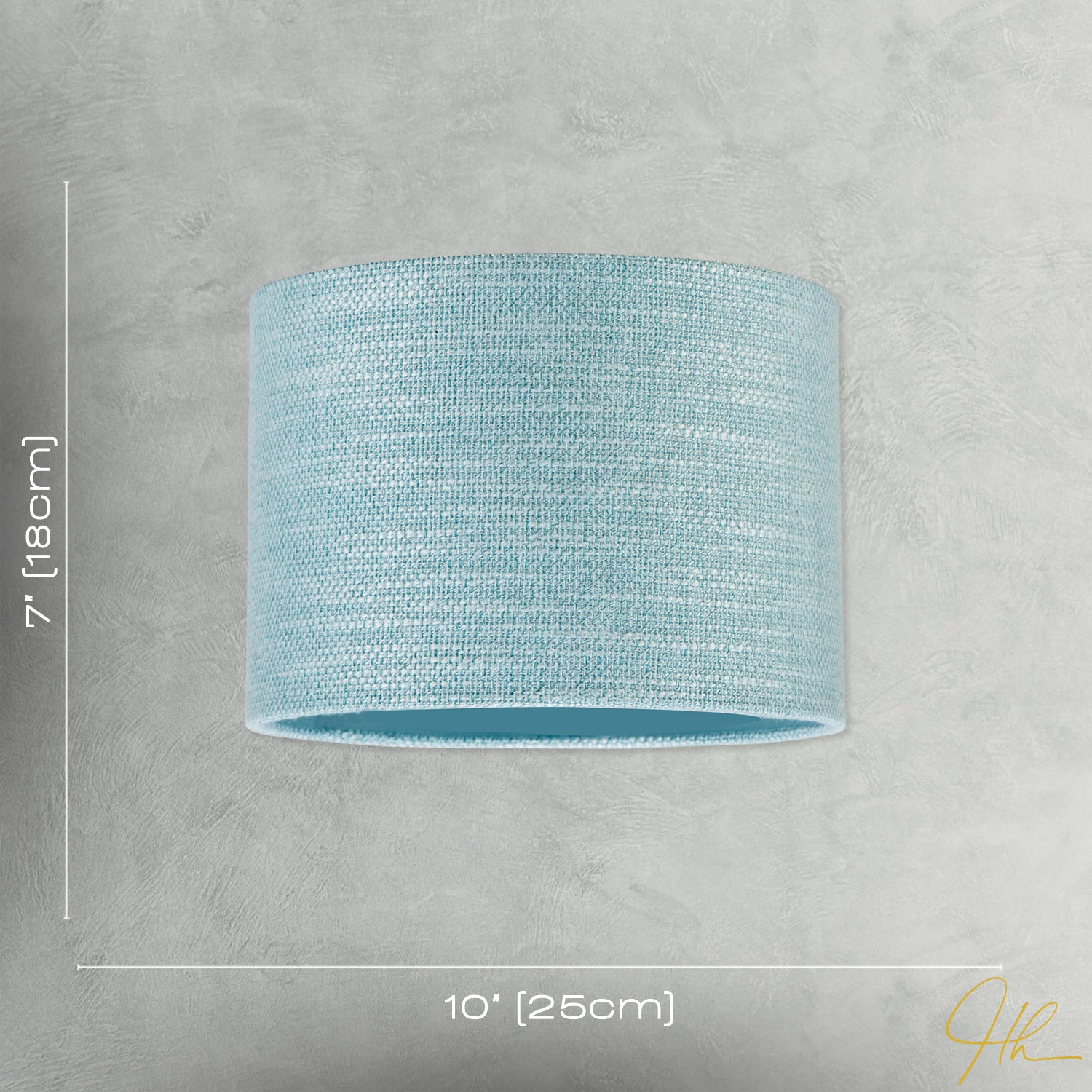Modern Bobbled and Textured Linen Lamp Shade in Light Duck Egg Blue Image 7