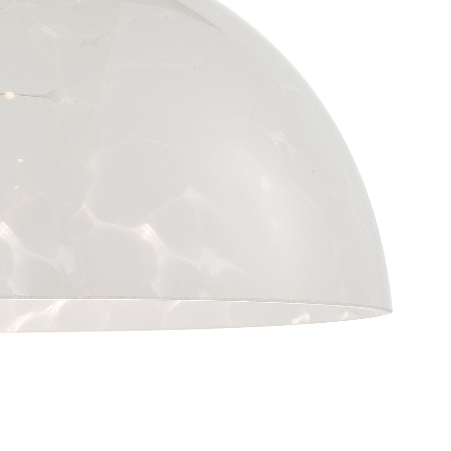 Modern Opal White Snowflake 30cm Domed Glass Pendant Ceiling Shade Image 4