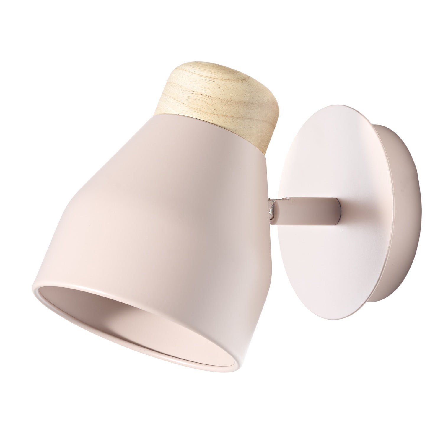 Contemporary Scandinavian Designed Wall Light Fitting in Pastel Soft Pink Image 1