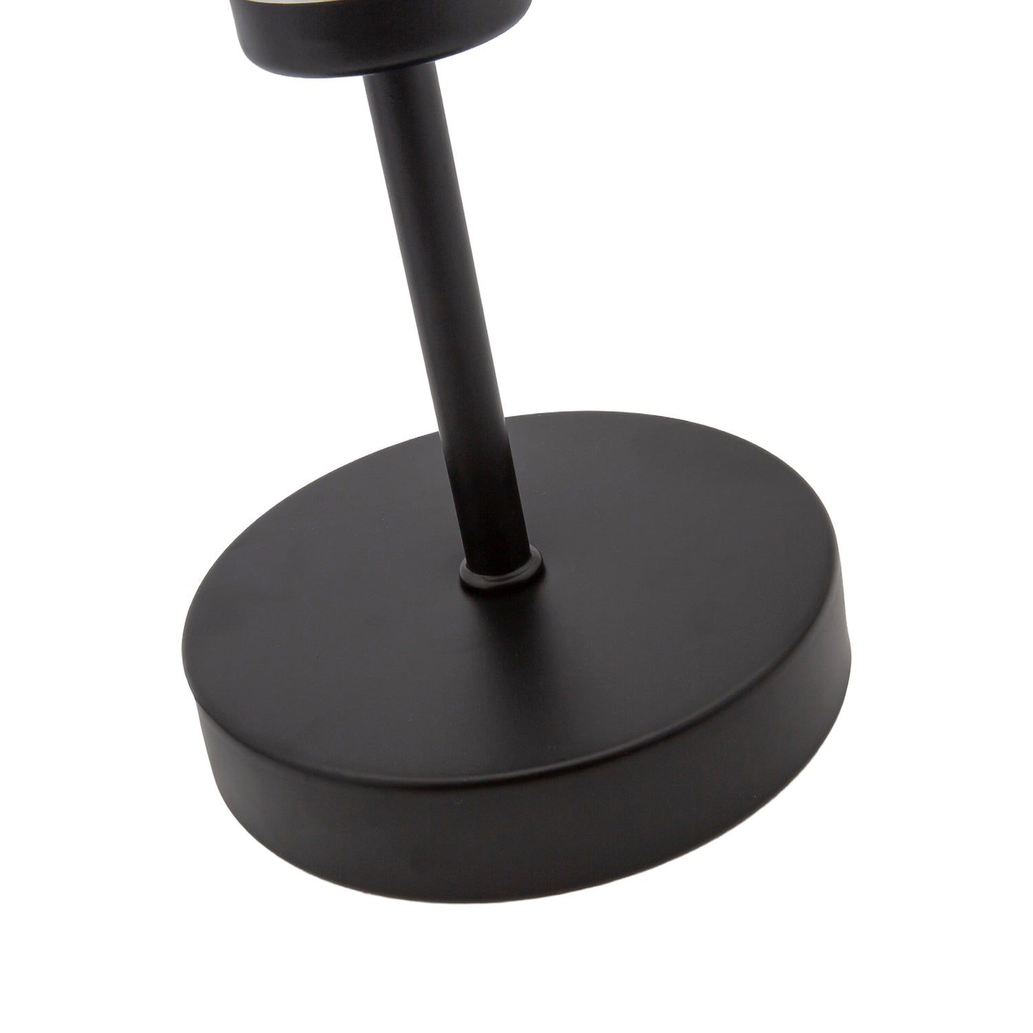 Modern Clear Dimpled Glass Table Lamp with Matte Black Stem and Base Image 4