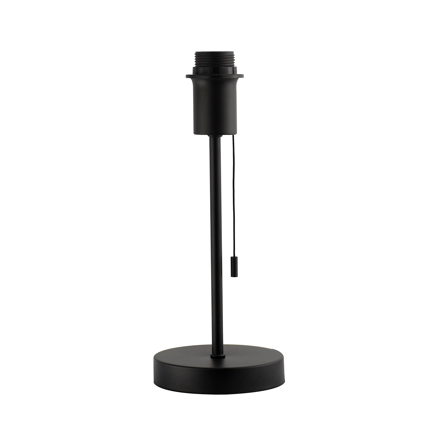 Traditional and Classic Table Lamp Base in Matte Black with Pull Cord Switch Image 1