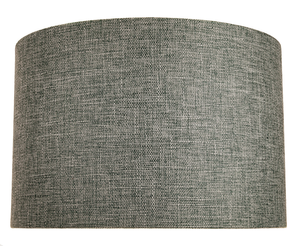 Contemporary and Sleek 12 Inch Grey Linen Fabric Drum Lamp Shade 60w Maximum Image 1