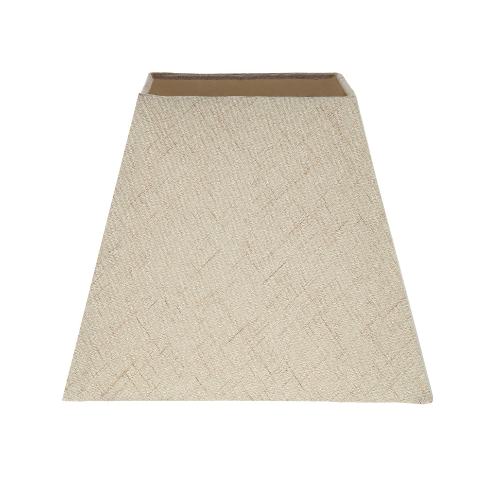 Contemporary and Sleek Taupe Linen Fabric Empire Square Lamp Shade 60w Maximum Image 1