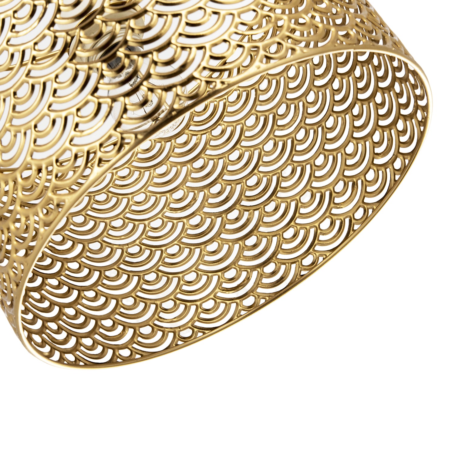 Art Deco Styled Pendant Ceiling Light Shade in Polished Gold Plated Image 3