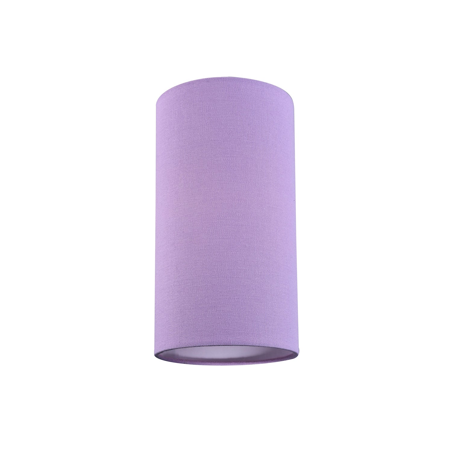 Contemporary and Stylish Soft Lilac Linen Fabric Tall Cylindrical Lampshade Image 1