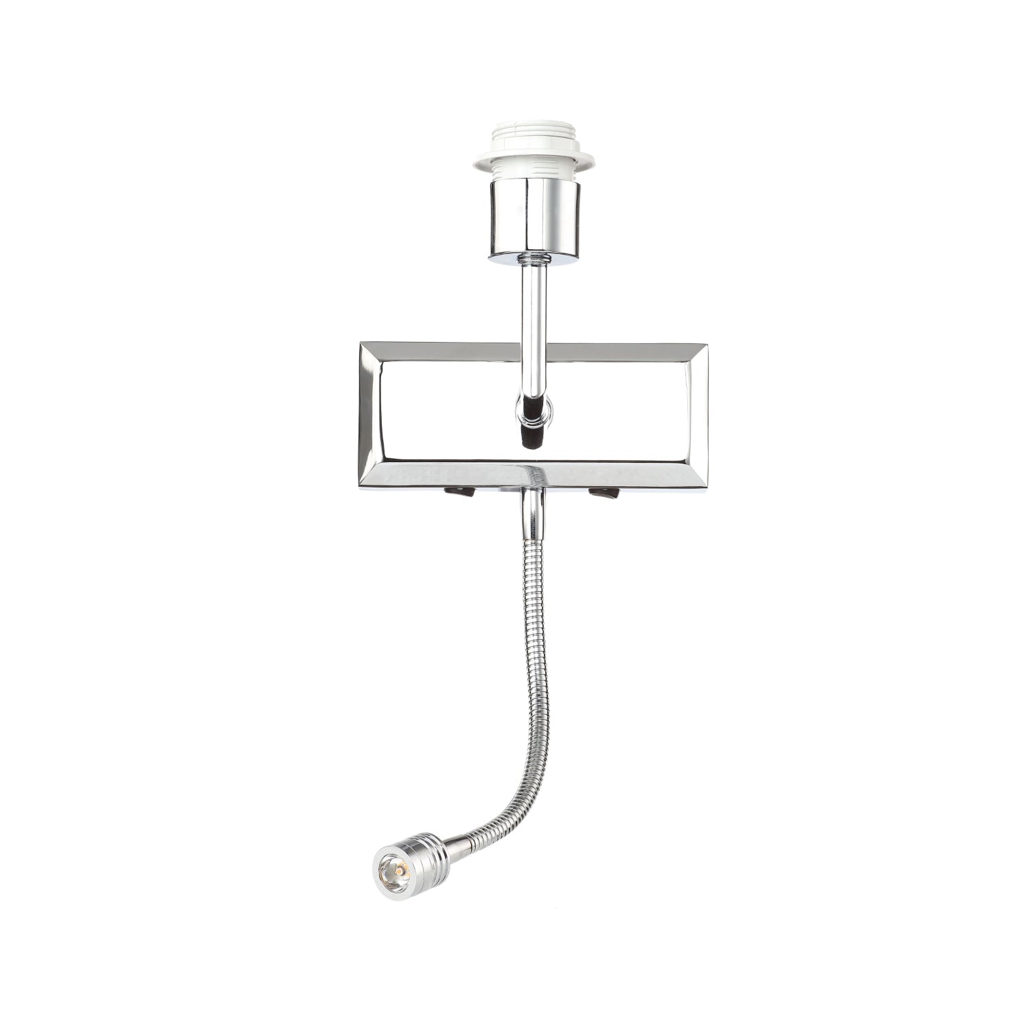 Modern Chrome Silver Wall Lamp with Double Light - Adjustable LED and Standard Image 1