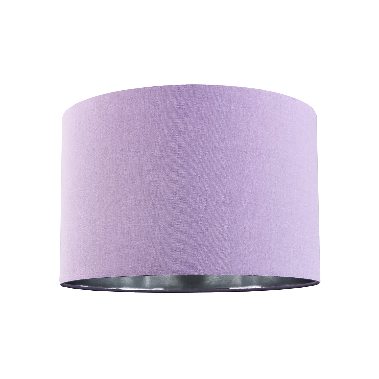 Contemporary Lilac Cotton 10" Table/Pendant Lampshade with Shiny Silver Inner Image 1