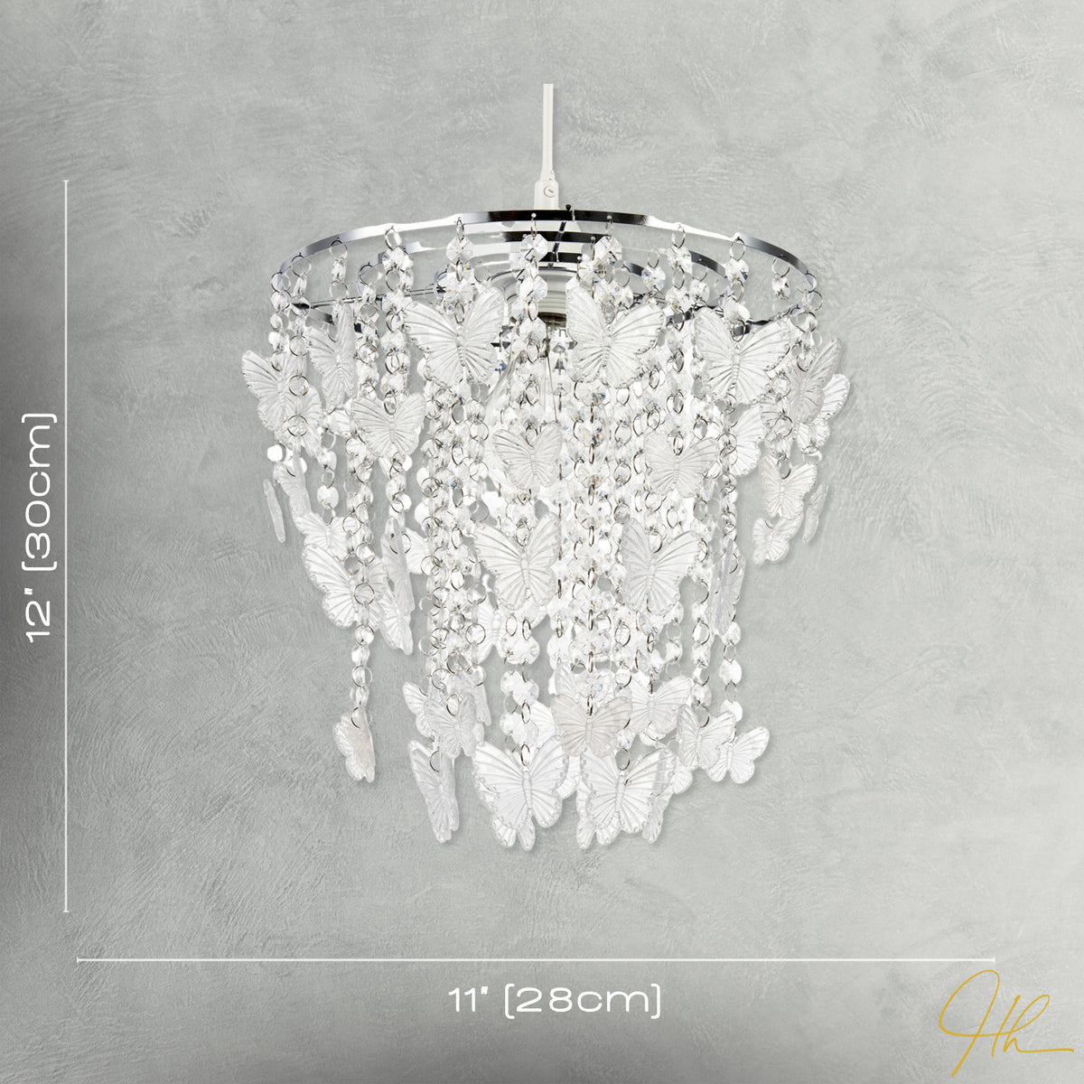 Modern Butterfly Inspired Pendant Shade with Cascading Acrylic Strands Image 7