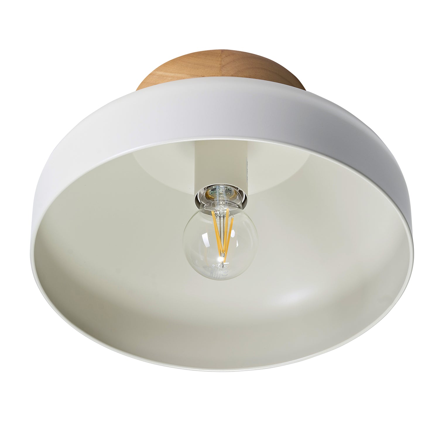 Contemporary Scandinavian Designed Semi Flush Ceiling Light in Muted Dove Grey Image 2