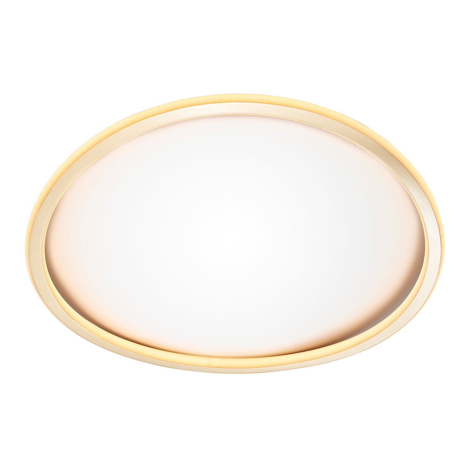 Modern Designer Satin Gold Plated LED Ceiling Light with Inner Opal Diffuser Image 3