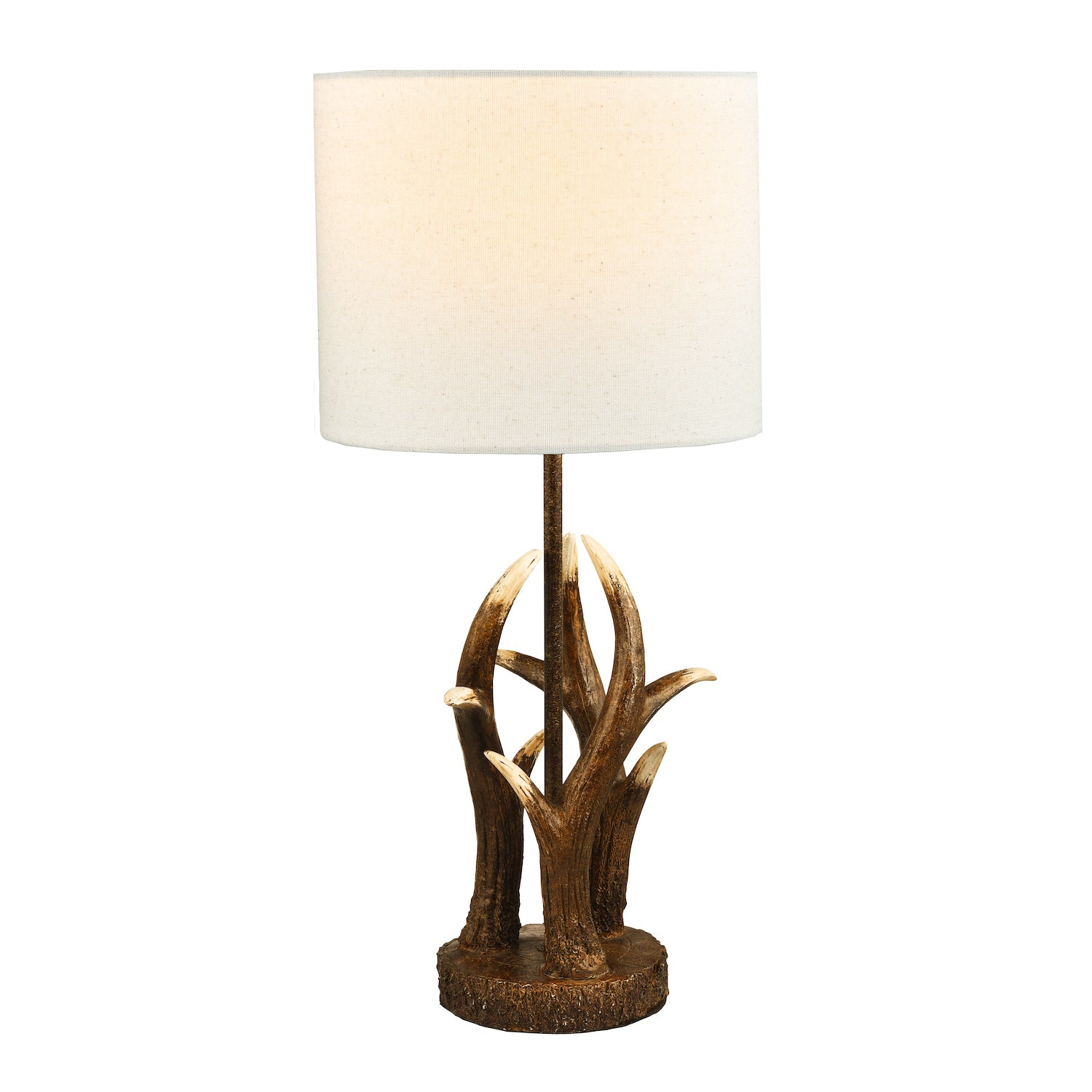 Traditionally Designed Antler Resin Table Lamp Base in a Rustic Bronze Finish Image 4