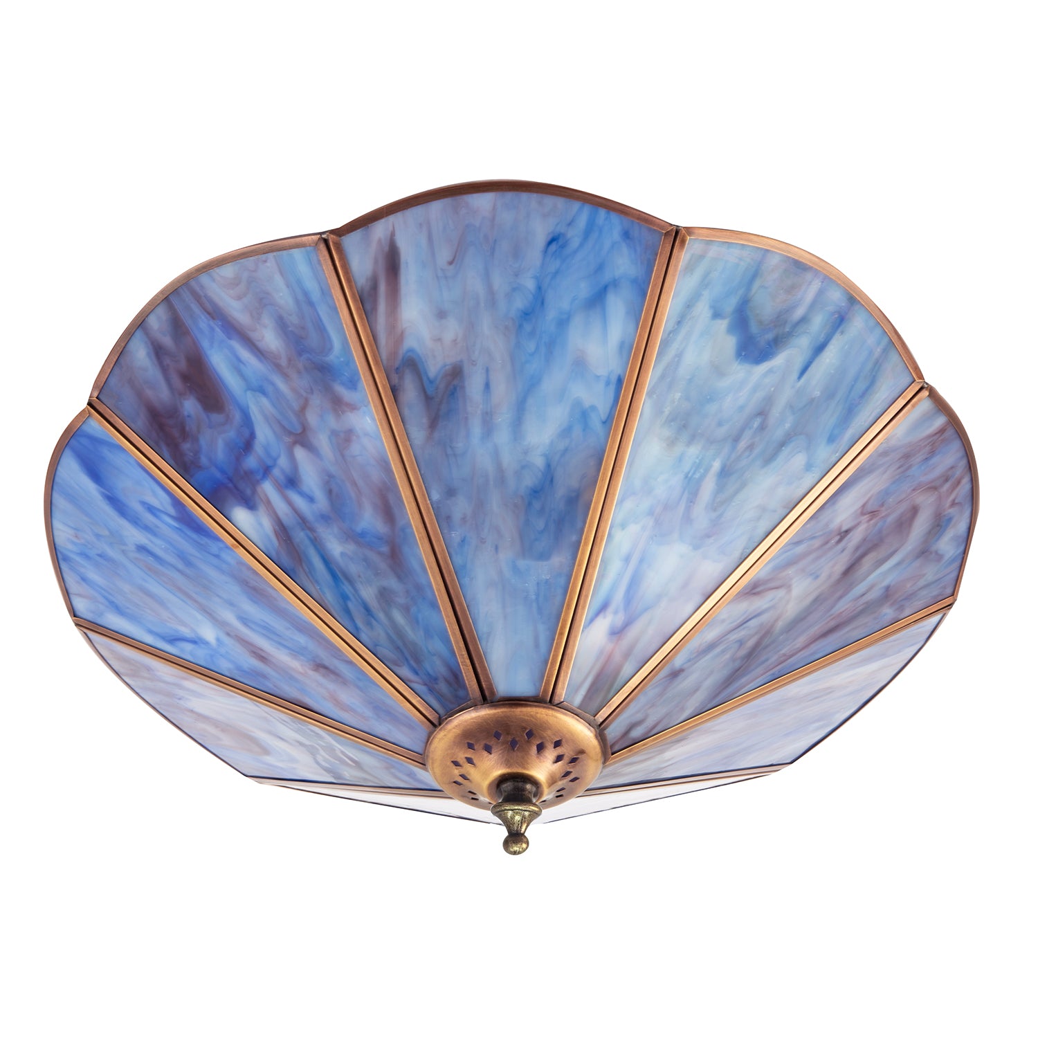 Lavender Purple Chic Tiffany Glass Easy Fit Pendant Shade with Chains Image 5