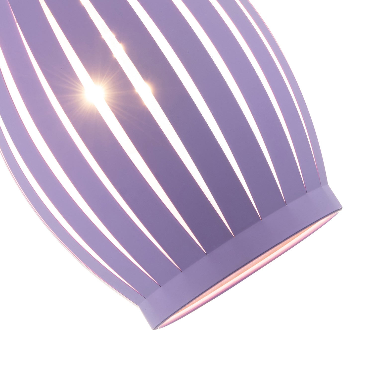 Modern Unique Grill Style Ceiling Pendant Lighting Shade in Soft Lilac Image 3