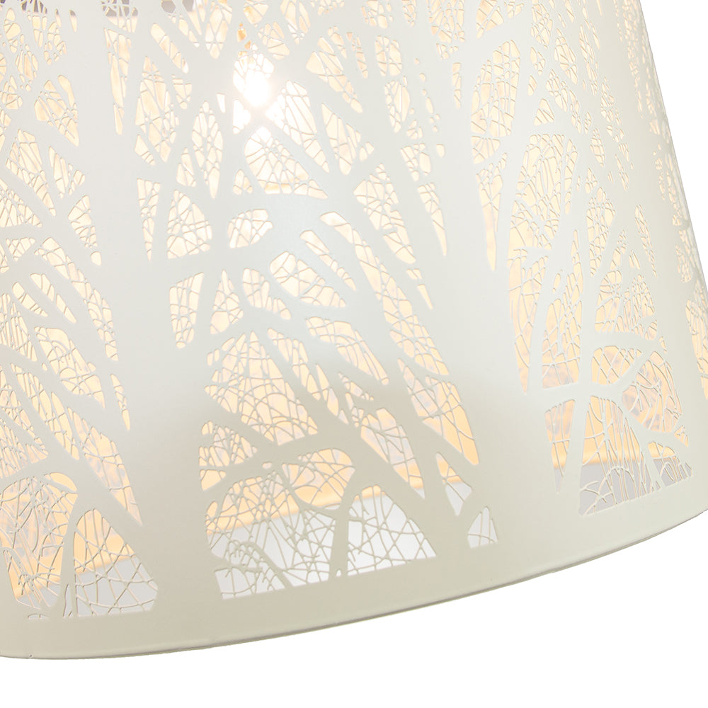 Unique and Beautiful Soft Cream Metal Forest Design Ceiling Pendant Shade Image 3