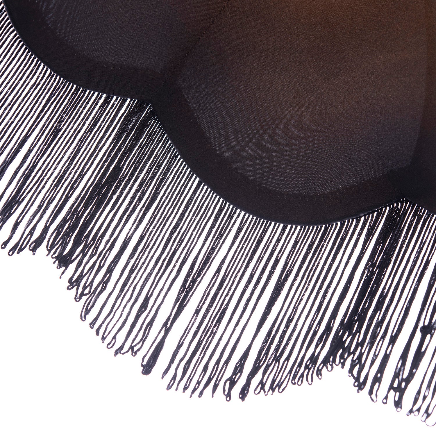 Victorian Designed Empire Lampshade in Black Faux Silk with Gold Trims Image 5