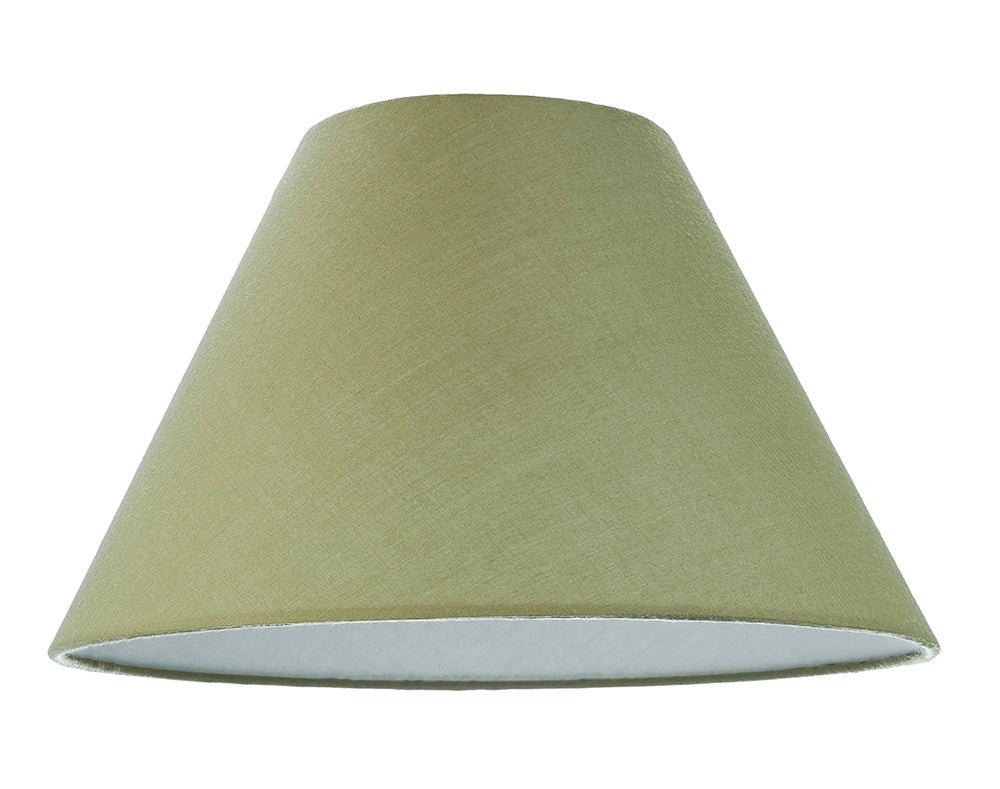 12" Olive Green Cotton Coolie Lampshade Suitable for Table Lamp or Pendant Image 1