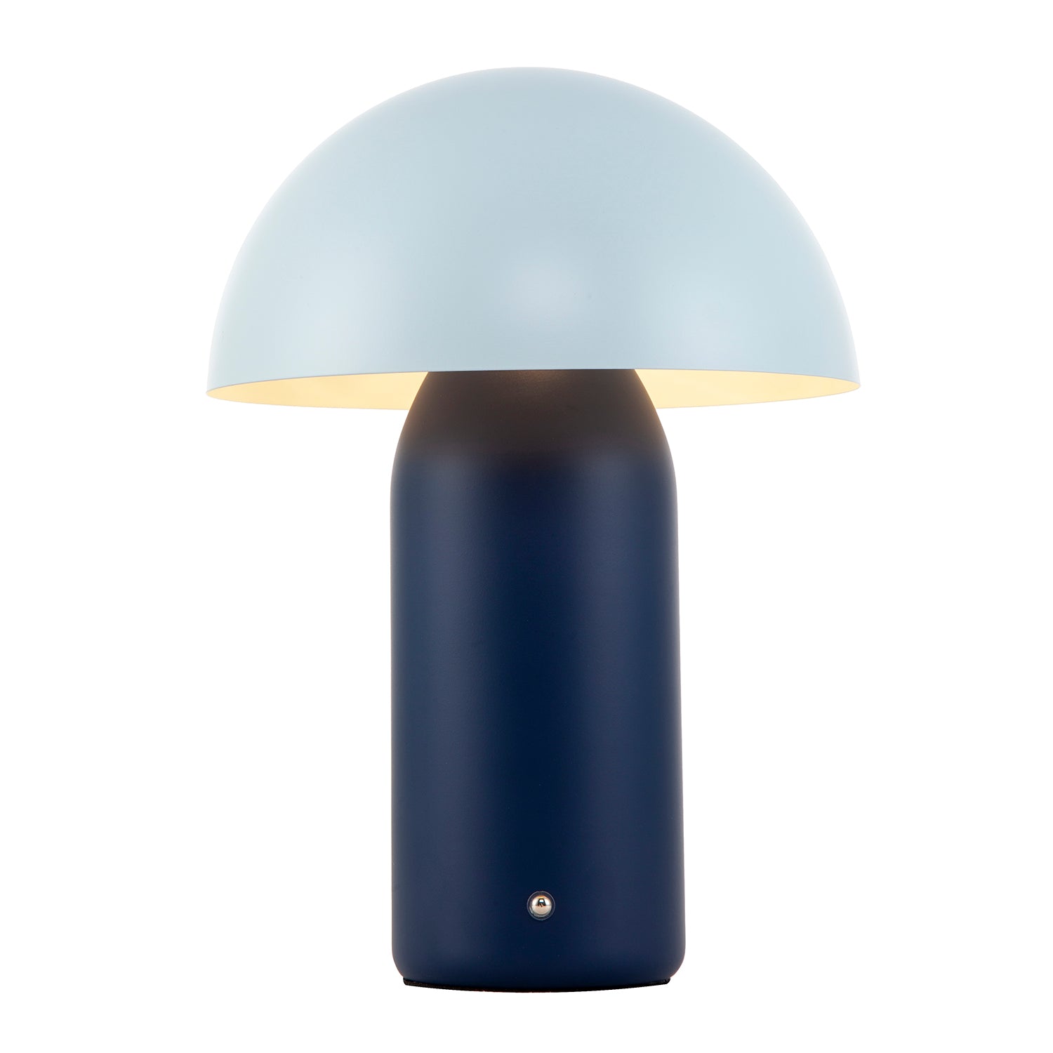 Modern Rechargeable Mushroom Lamp in Two Tone Blue with Touch Button Image 3