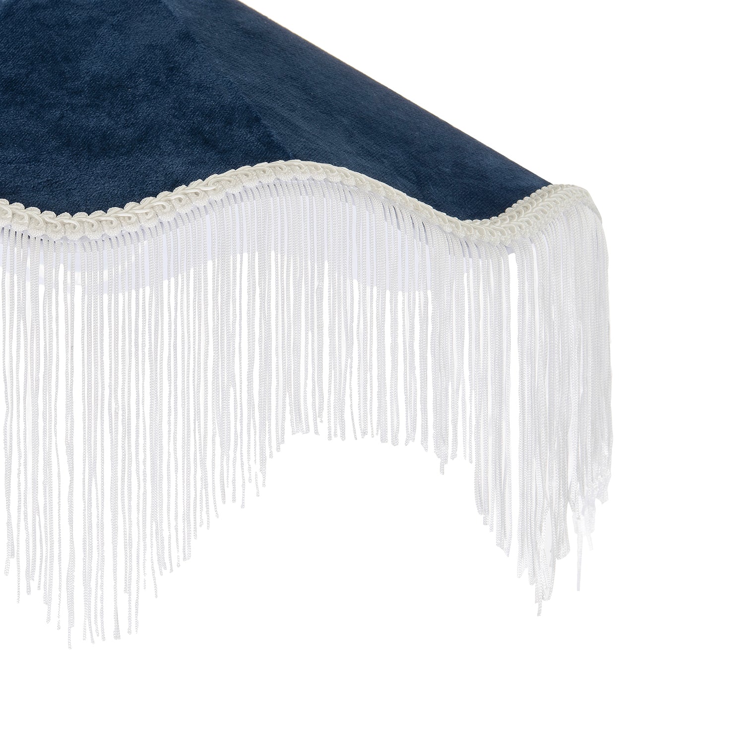 Ornate Victorian Shape Pendant Light Shade in Midnight Blue Velvet Image 5