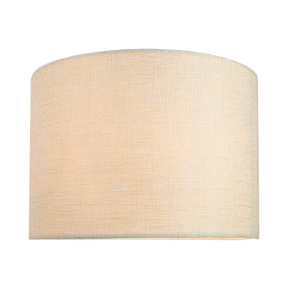 Contemporary and Sleek 10 Inch Cream Linen Fabric Drum Lamp Shade 60w Maximum Image 1