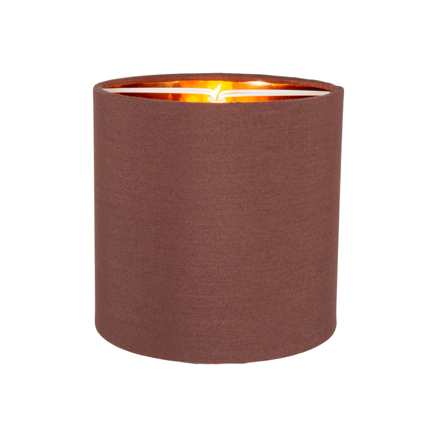 Modern Chocolate Brown 6" Clip-On Candle Lamp Shade with Copper Inner Lining Image 2