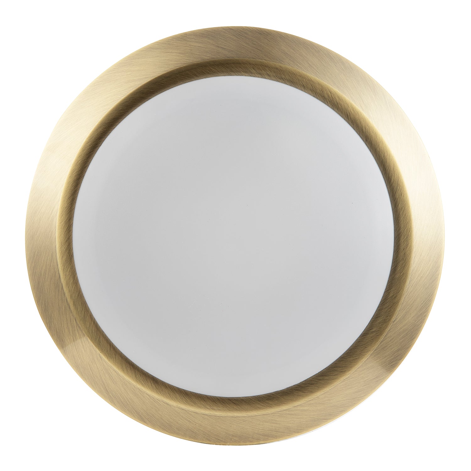 Contemporary Antique Brass Flush LED Bathroom Ceiling Light Fitting Image 3