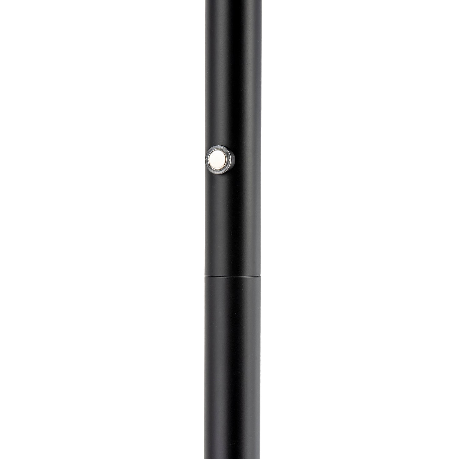 Designer Floor Lamp in Matte Black with Large LED Halo Light Ring Image 4