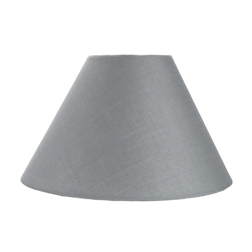 Traditional 12" Grey Cotton Coolie Lampshade Suitable for Table Lamp or Pendant Image 1