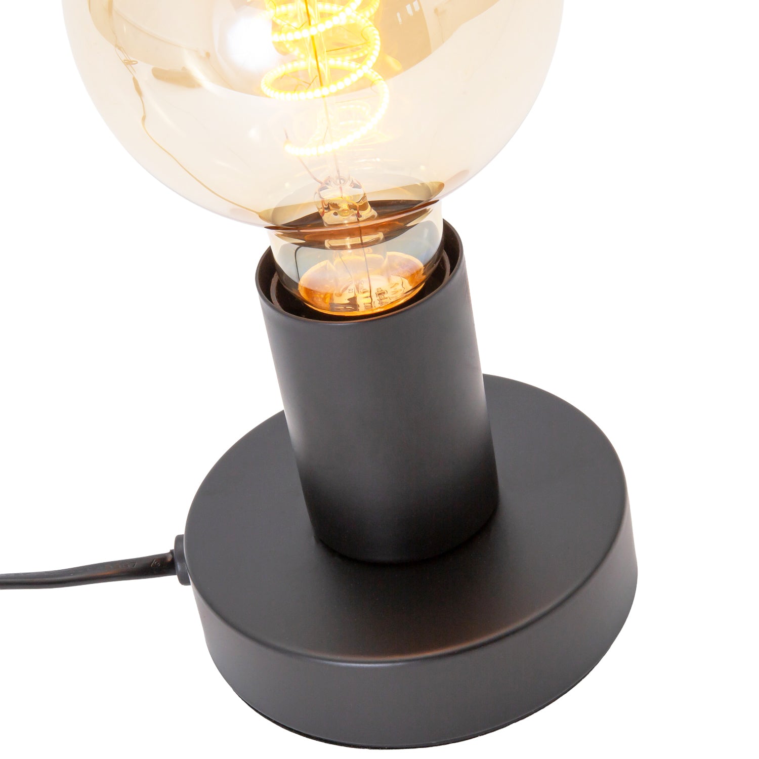 Matte Black Bulb Holder Table Lamp to Showcase Vintage Filament Bulbs Image 8