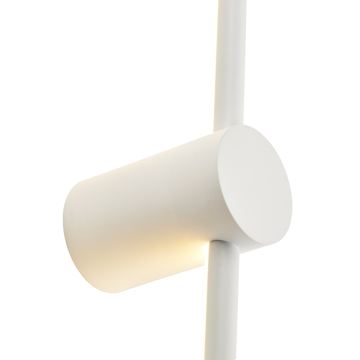 Modern and Sleek Stick Style Ambient LED Wall Light Fitting in Matt White Sand Image 3