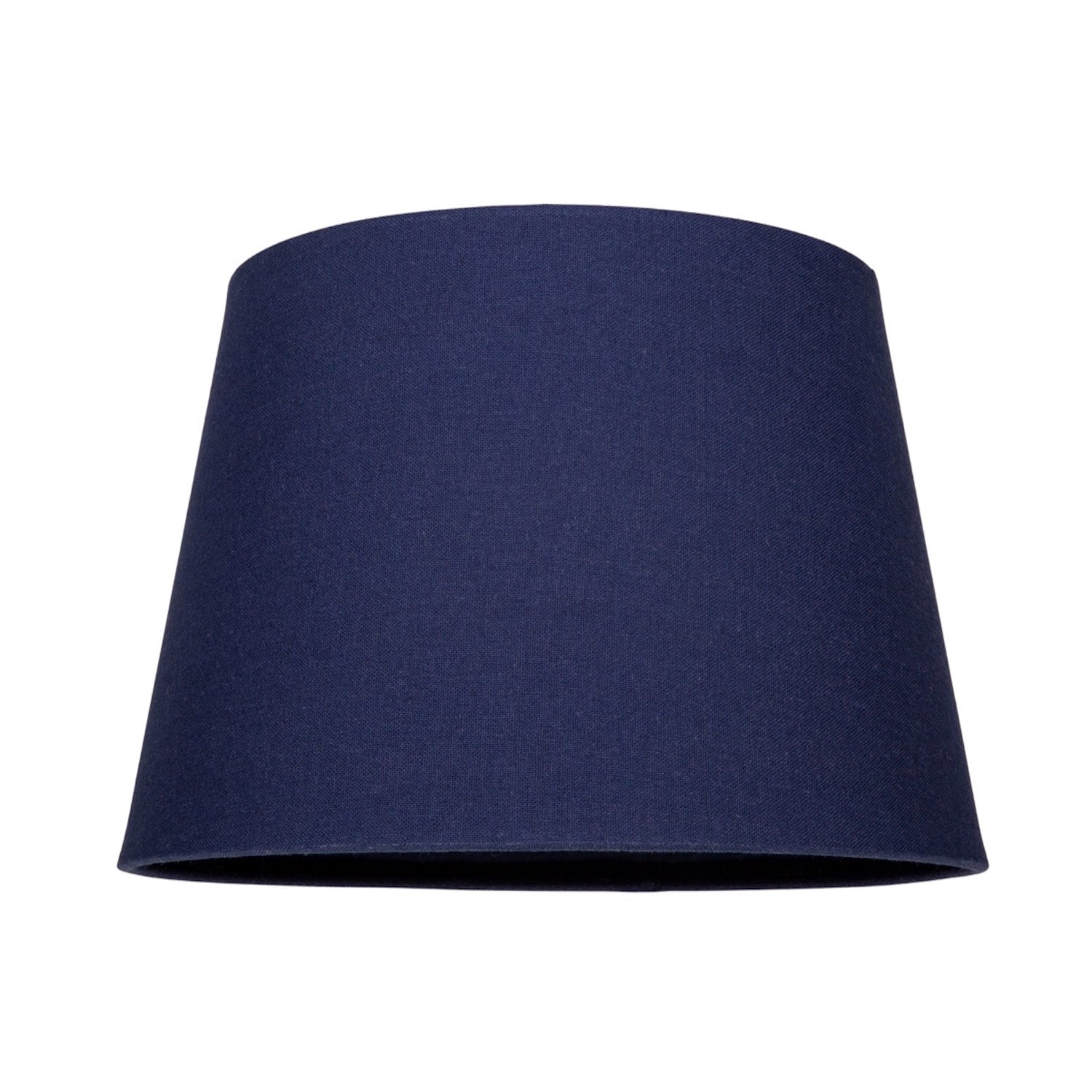 Traditional 8 Inch Midnight Blue Linen Drum Table/Pendant Lamp Shade 40w Maximum Image 1