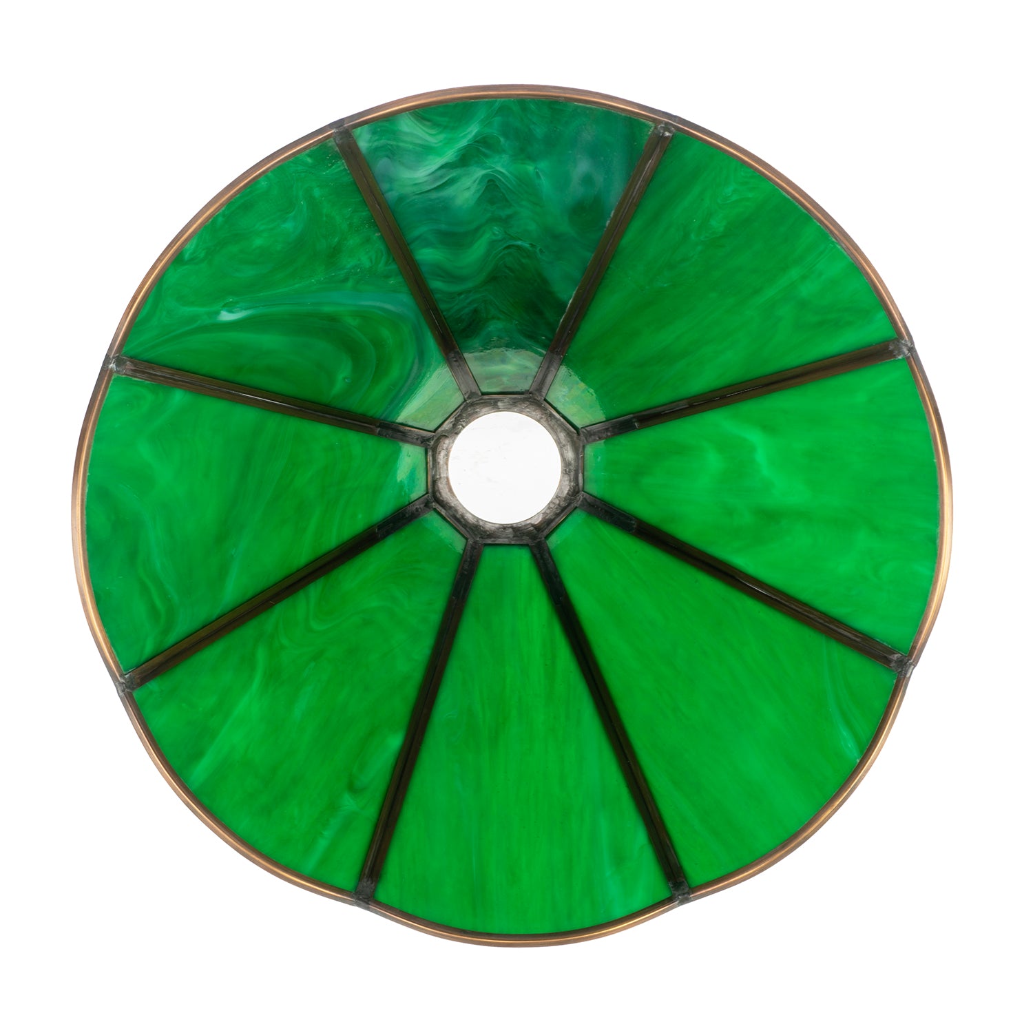Classic Green Toned Tiffany Glass Easy Fit Pendant Lighting Shade Image 3