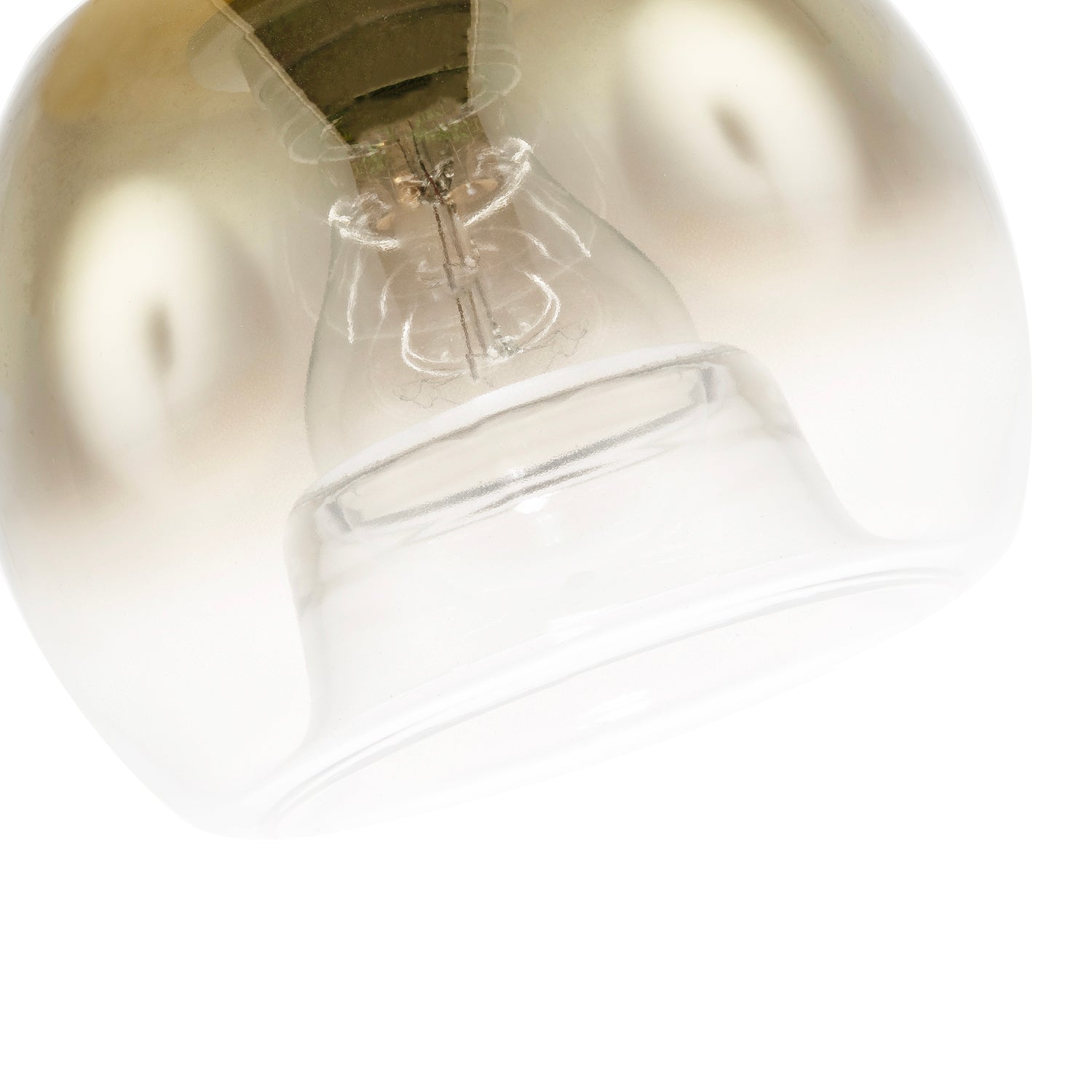 Modern Polished Gold and Clear Glass Circular Pendant Lighting Shade Image 5