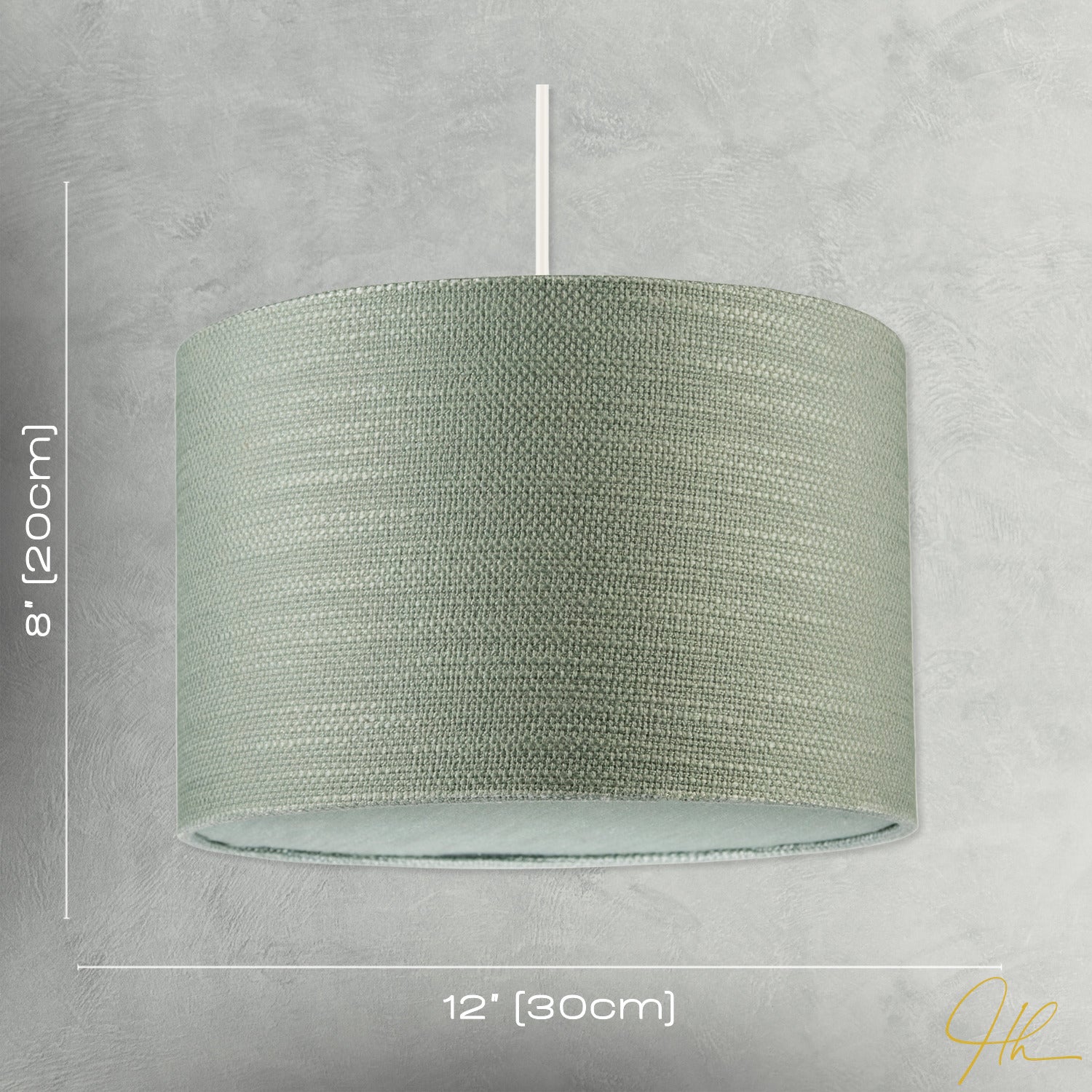 Desert Sage Green Textured Linen Pendant Lighting Shade with Diffuser Image 7