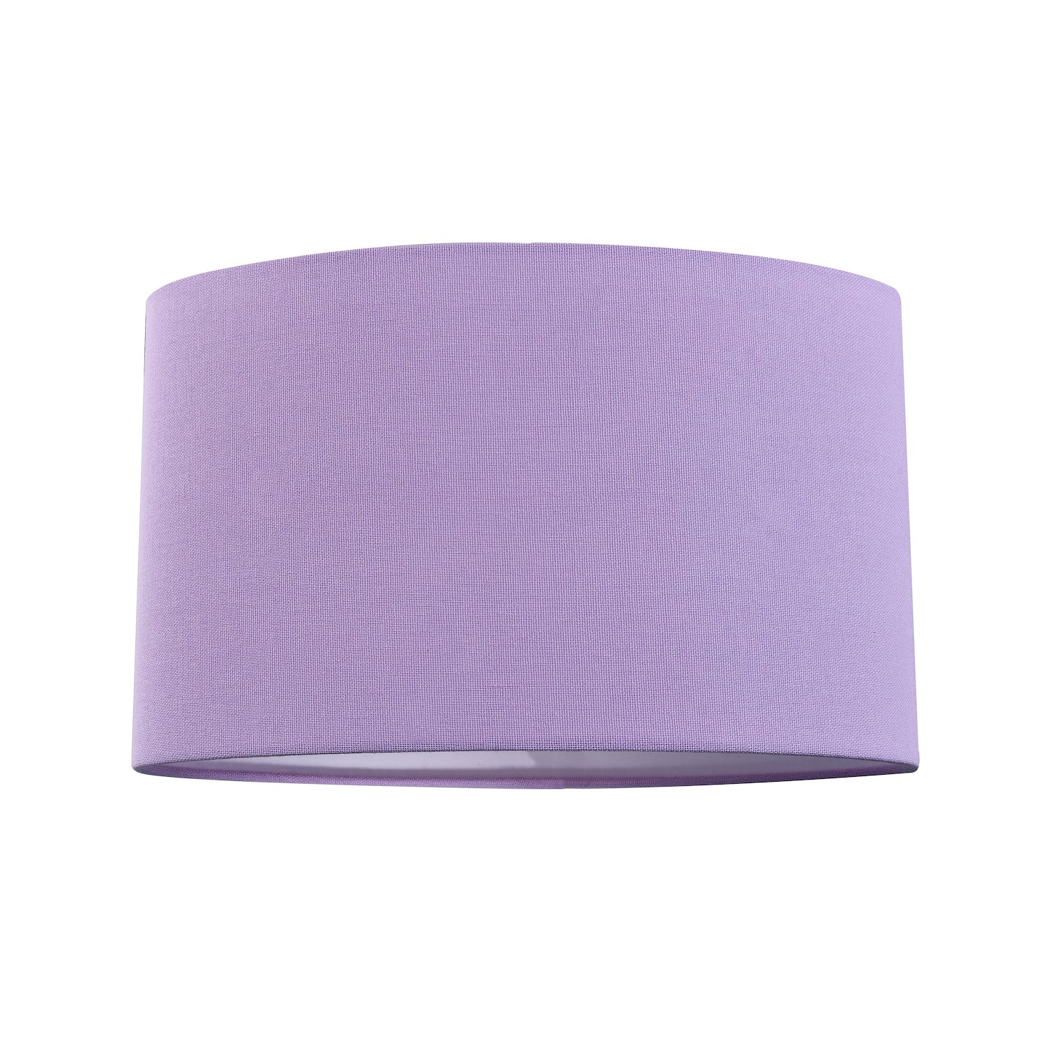 Contemporary and Stylish Soft Lilac Linen Fabric Oval Lamp Shade - 30cm Width Image 1