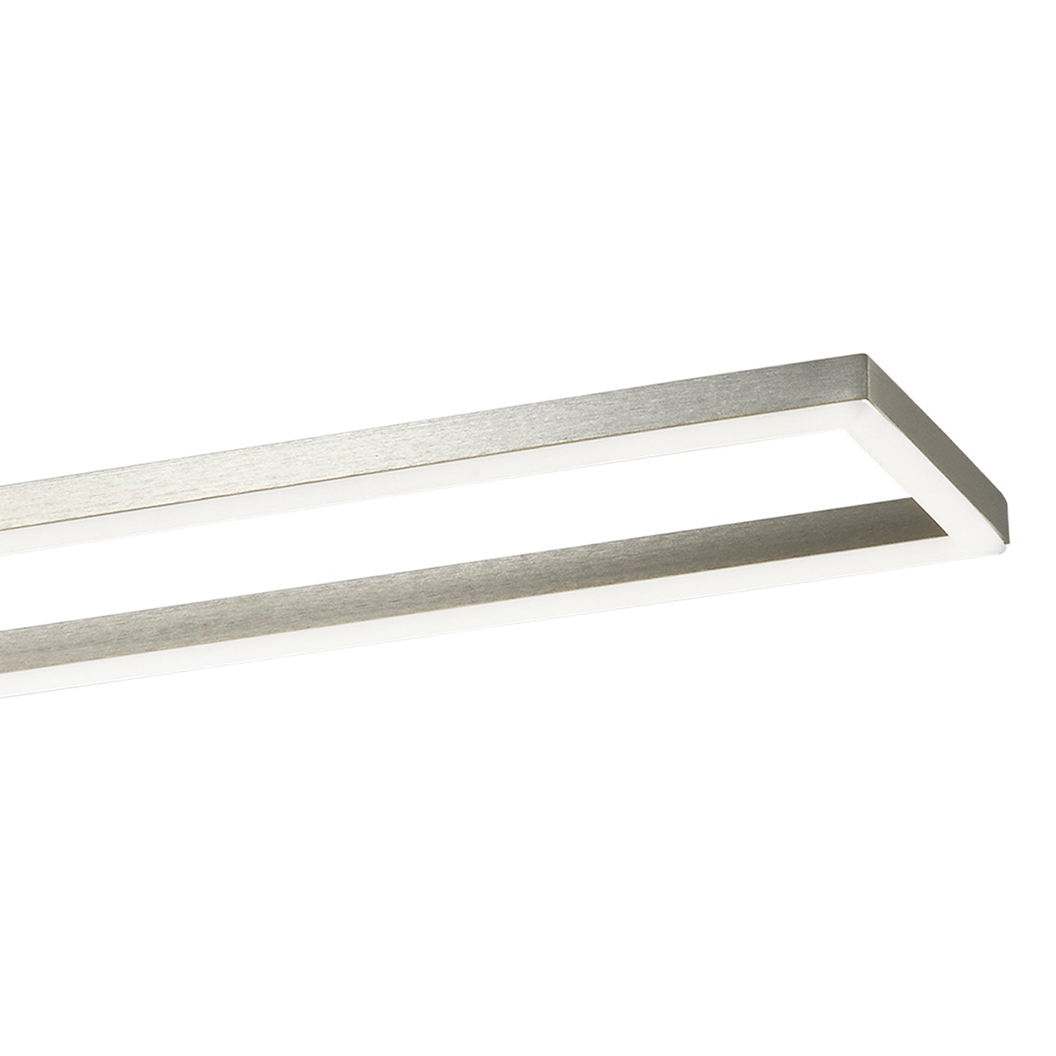 Modern LED Strip Ceiling Light Fitting in Brushed Nickel Perfect for Kitchens Image 2