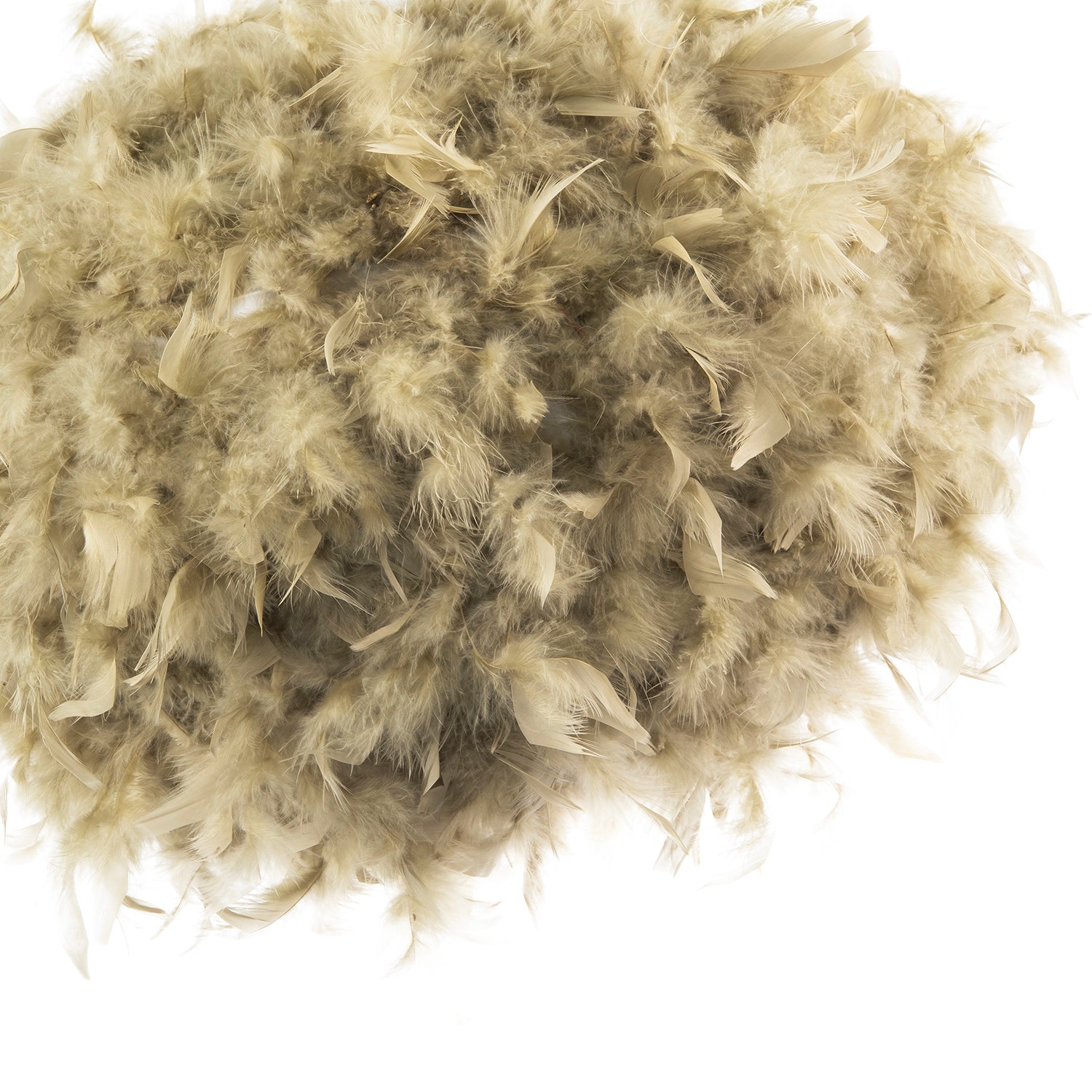 Modern and Unique Large Olive Green Feather Decorated Pendant Shade Image 5