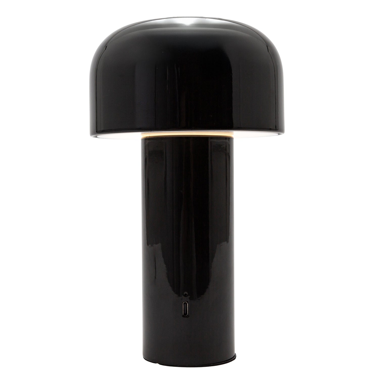 Gloss Black Modern Mushroom Style Rechargeable LED Touch Dimmable Table Lamp Image 8