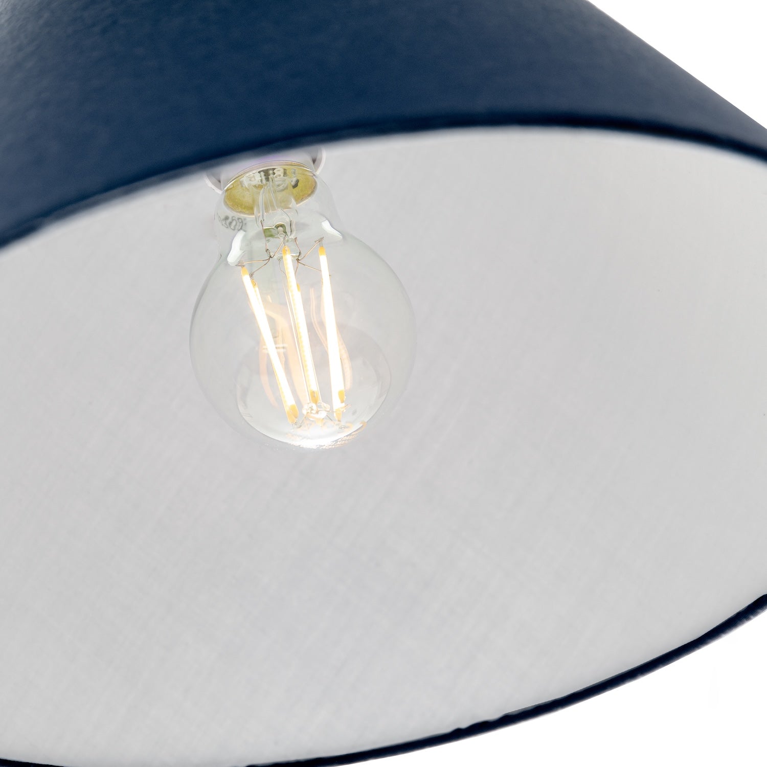 10 Inch Navy Blue Cotton Coolie Lampshade for Table Lamp or Pendant Image 3