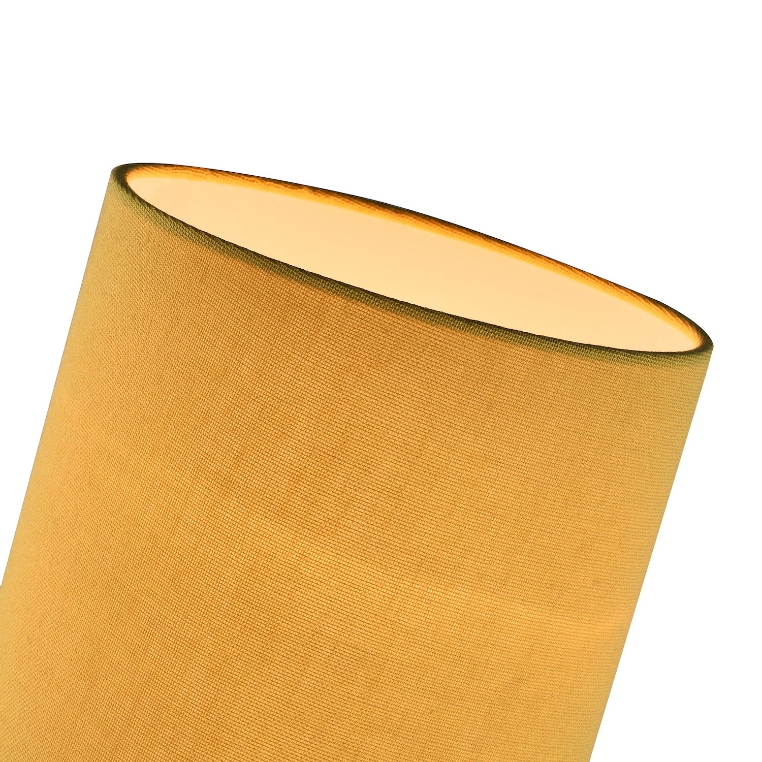 Contemporary and Elegant Mustard Ochre Linen Fabric 18cm Cylinder Lamp Shade Image 5