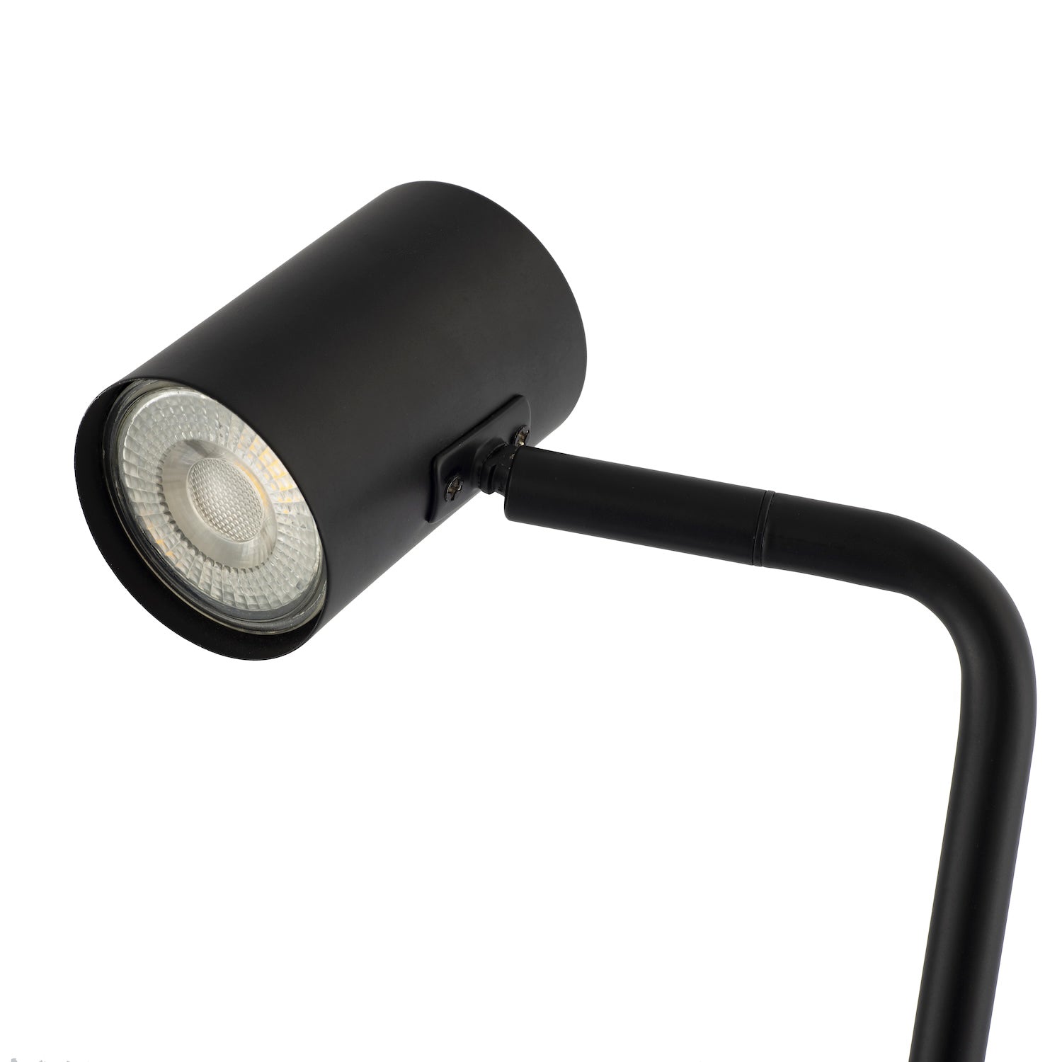 Modern LED Spot Matt Black Metal Desk Lamp with Base Switch and Adjustable Head Image 5