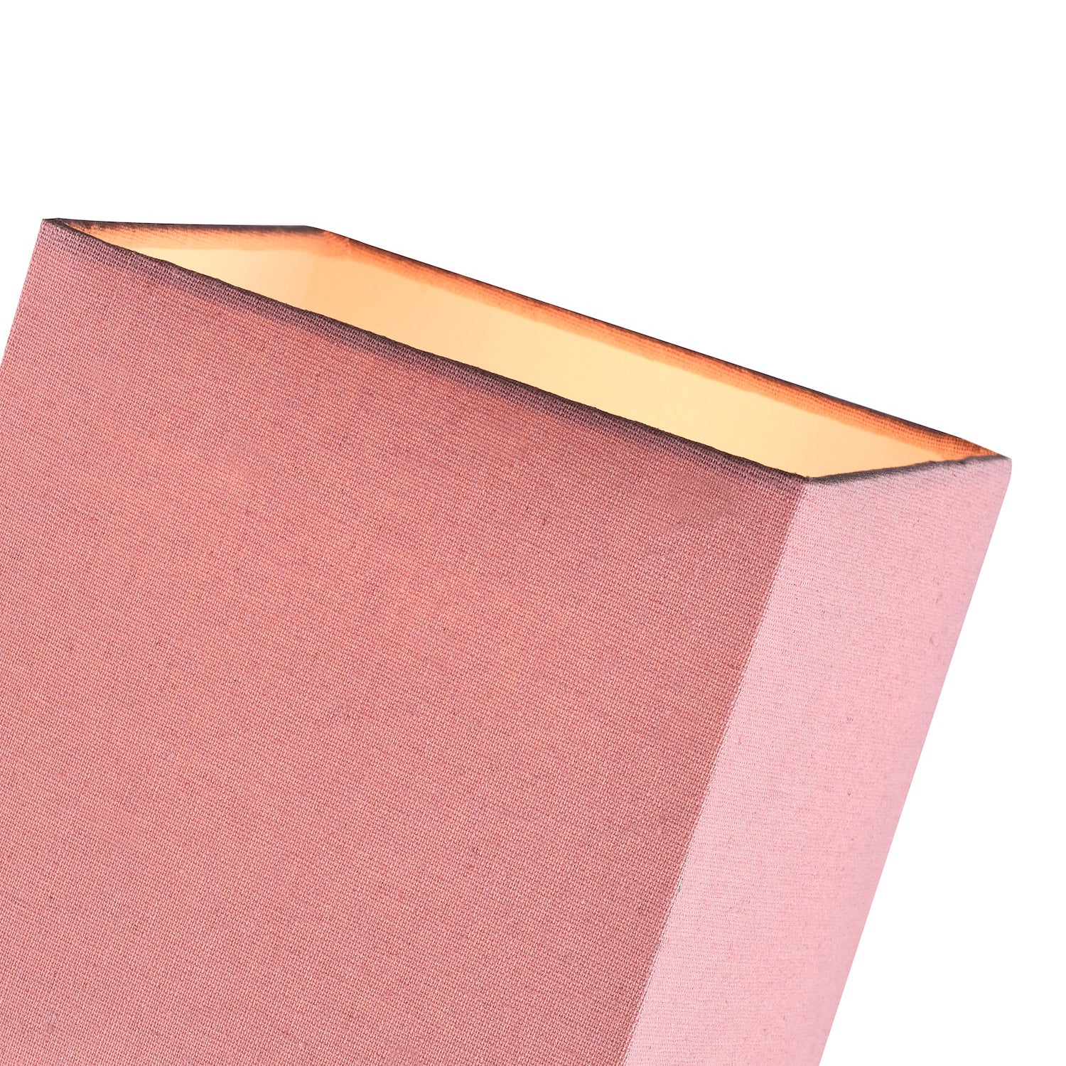 Contemporary and Stylish Blush Pink Linen Fabric Tall Rectangular 25cm Lampshade Image 5