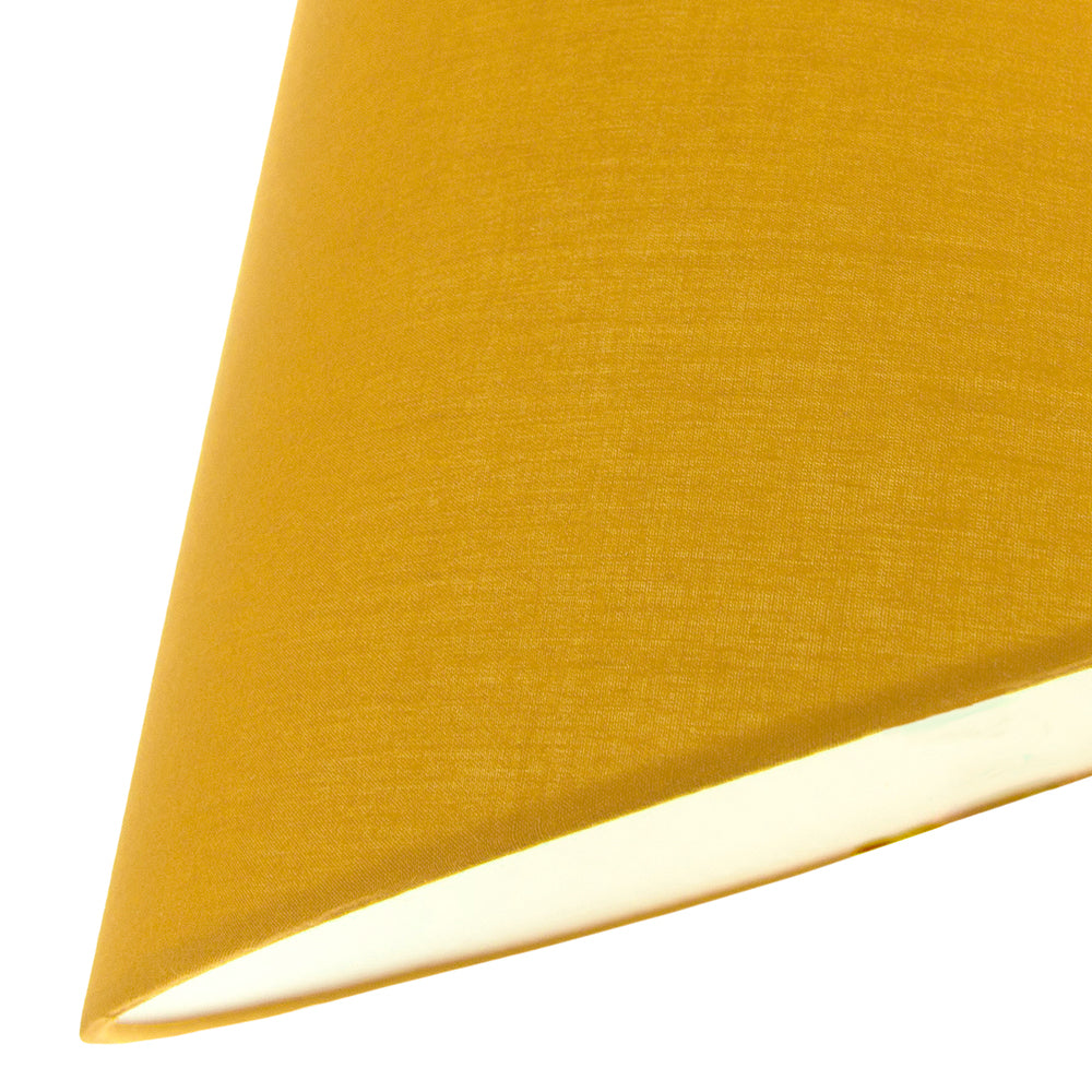 Traditional 12" Ochre Cotton Coolie Lampshade Suitable for Table Lamp or Pendant Image 5