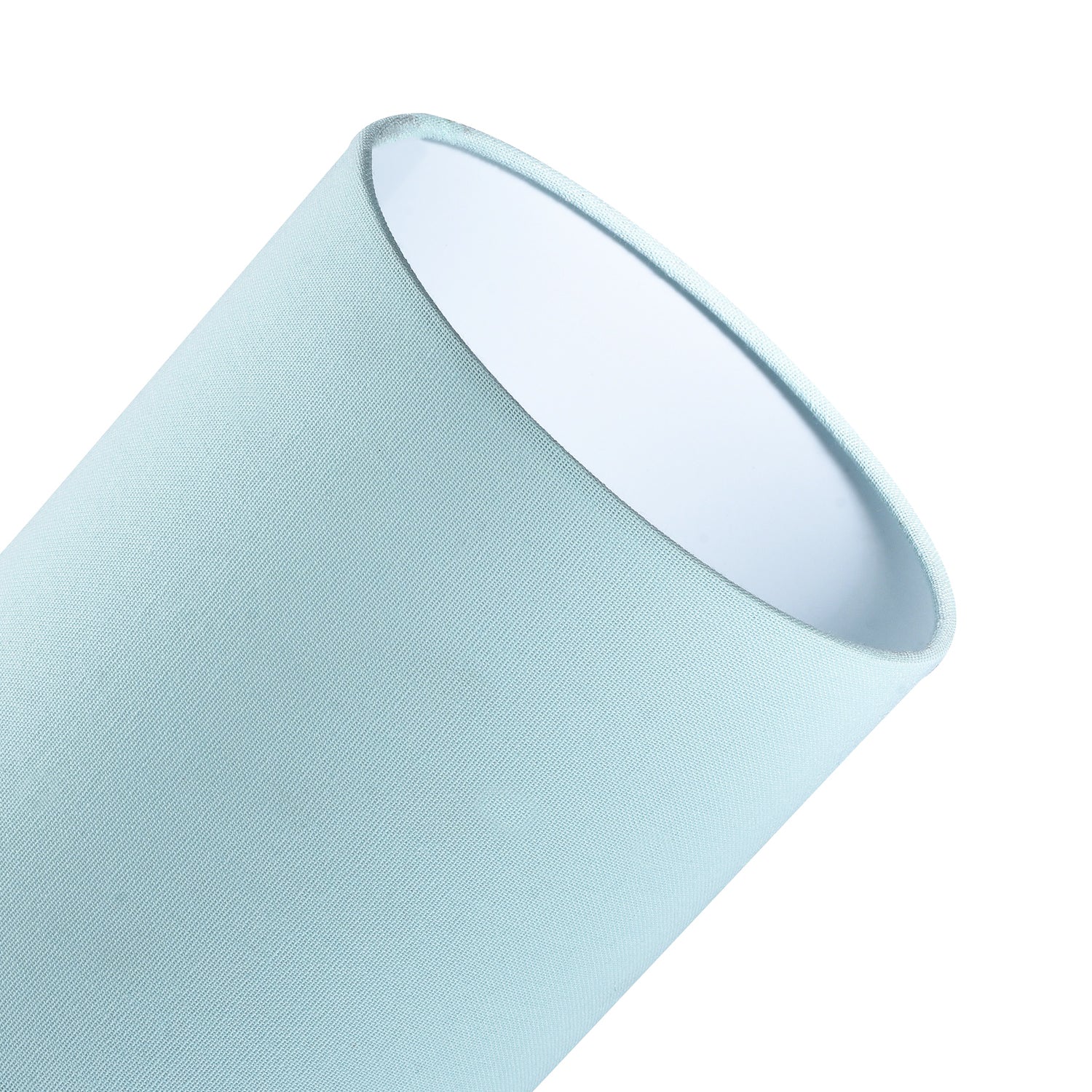 Contemporary and Stylish Duck Egg Linen Fabric Tall Cylindrical 25cm Lampshade Image 4