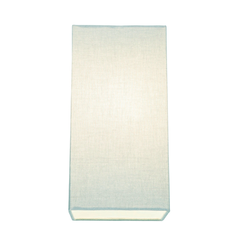 Contemporary and Stylish Dove Grey Linen Fabric Tall Rectangular 25cm Lamp Shade Image 2