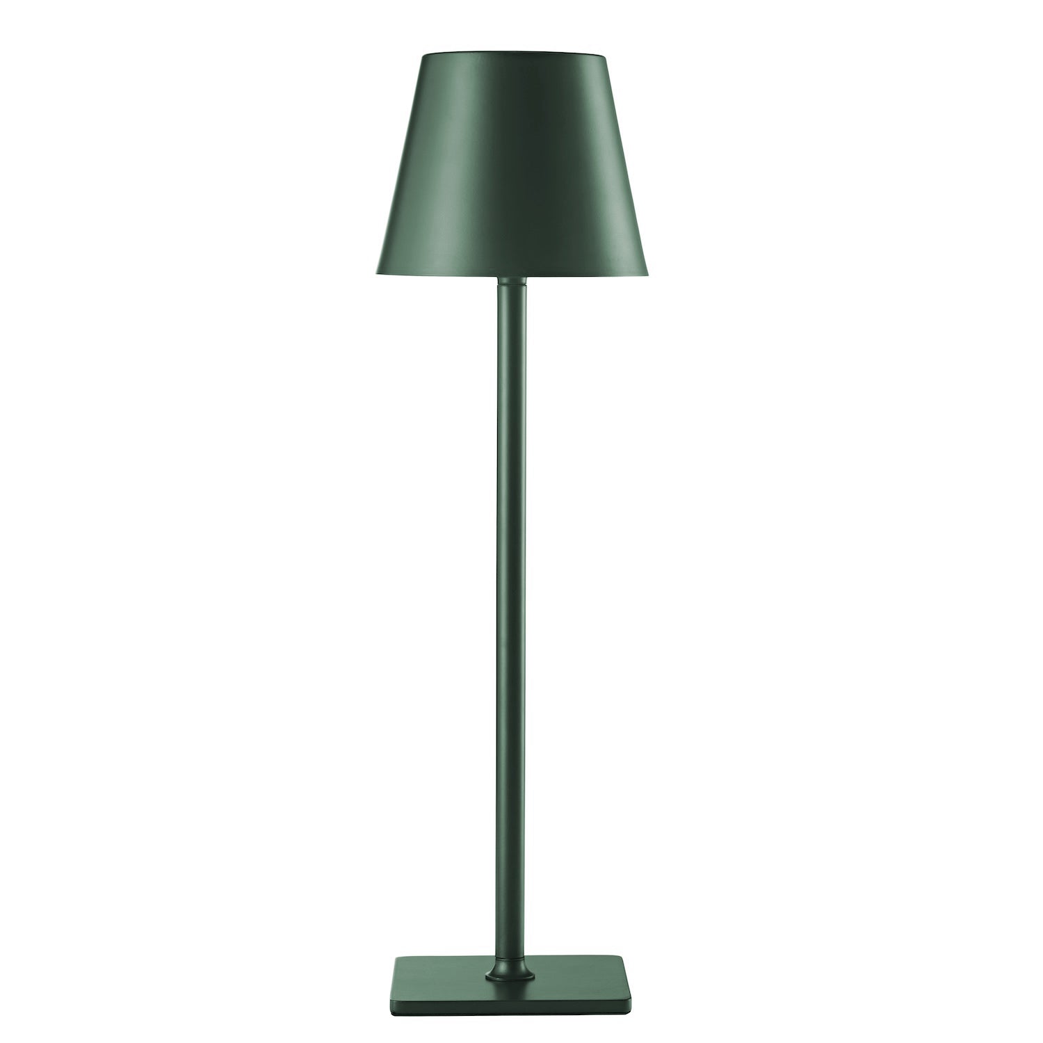 Tall Forest Green Rechargeable Touch Dimmable Table Lamp with Metal Shade Image 1