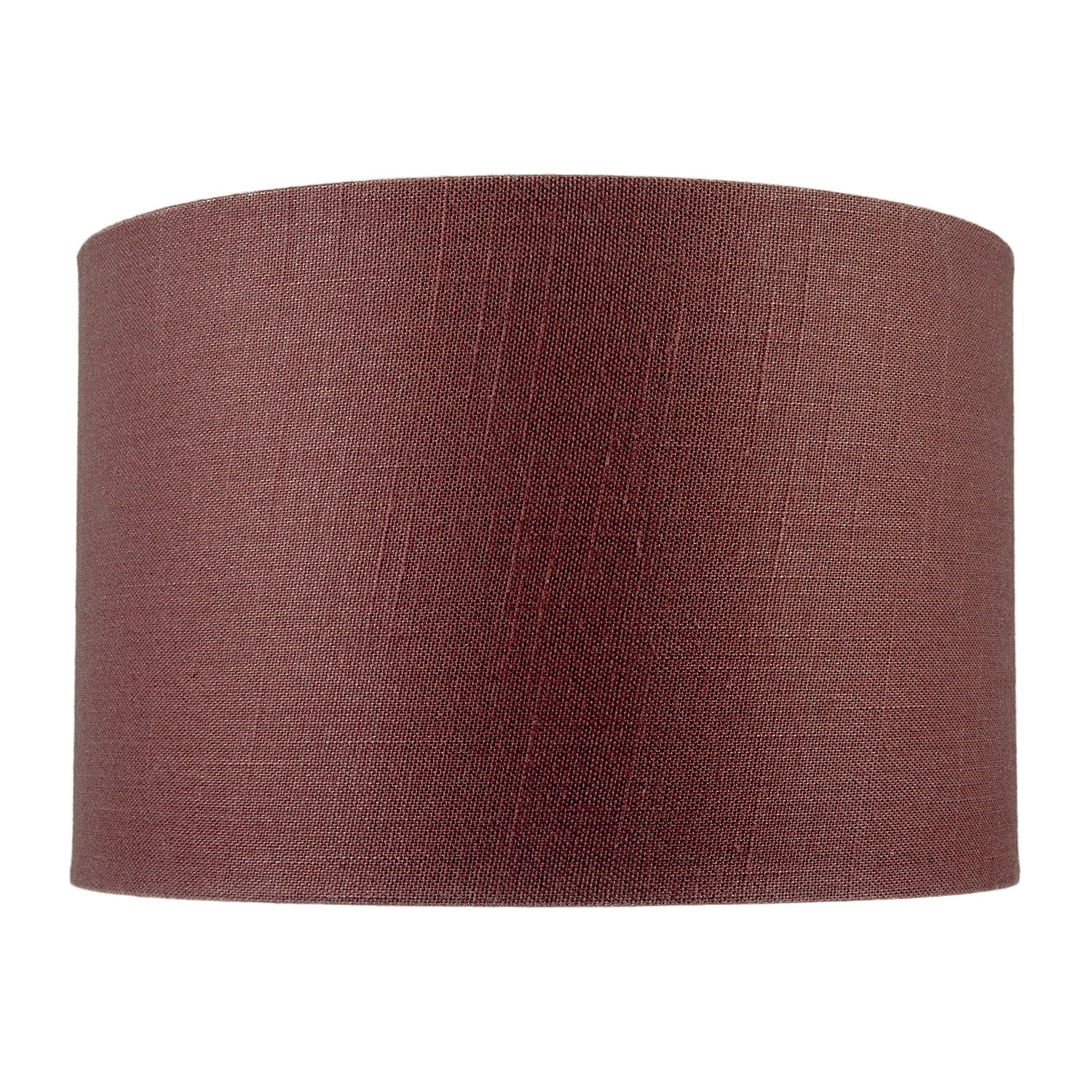 Modern Cinnamon Reddish Brown Textured Linen Fabric Circular Lampshade Image 4
