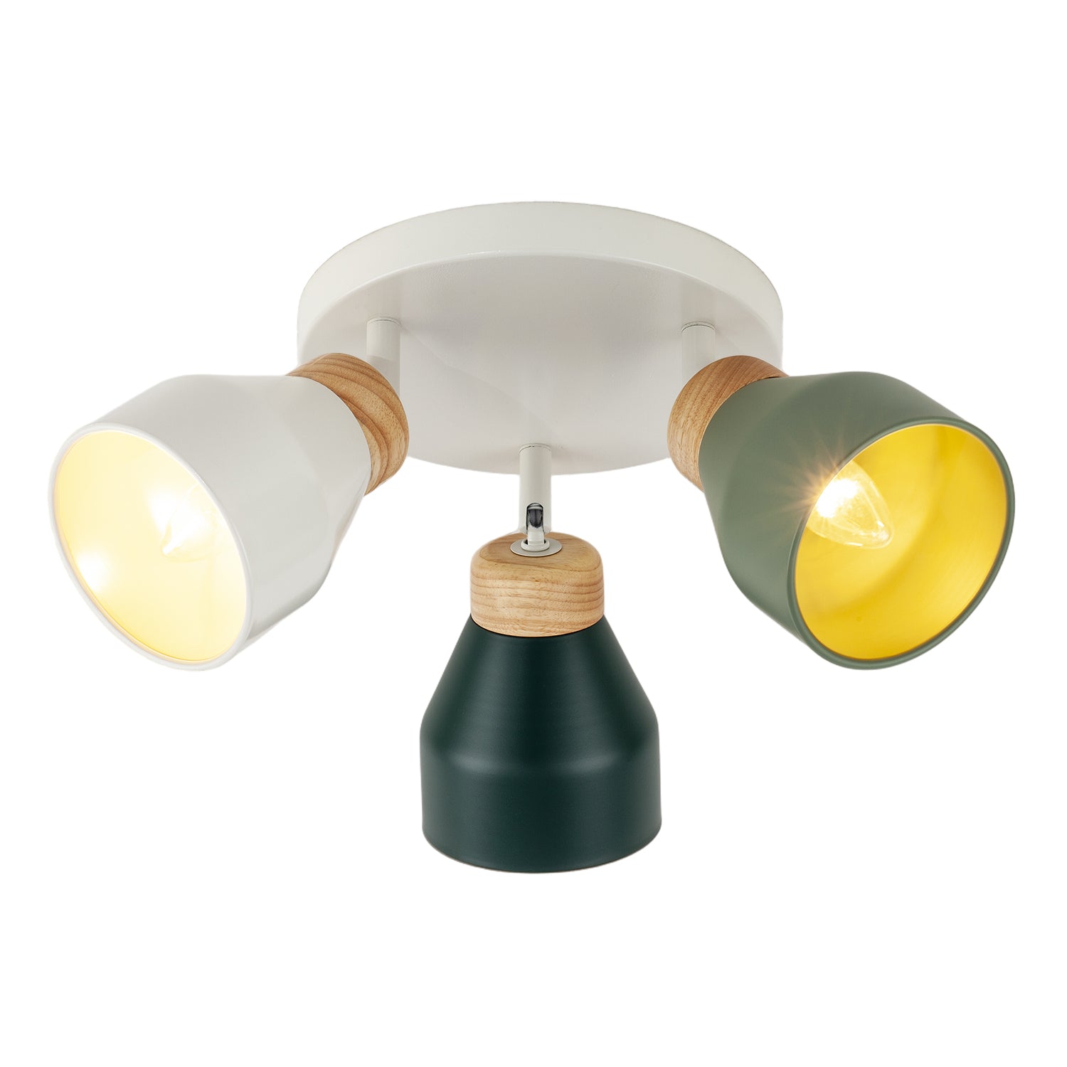Modern Scandinavian Style Spot Ceiling Light in Olive and Forest Green Image 4