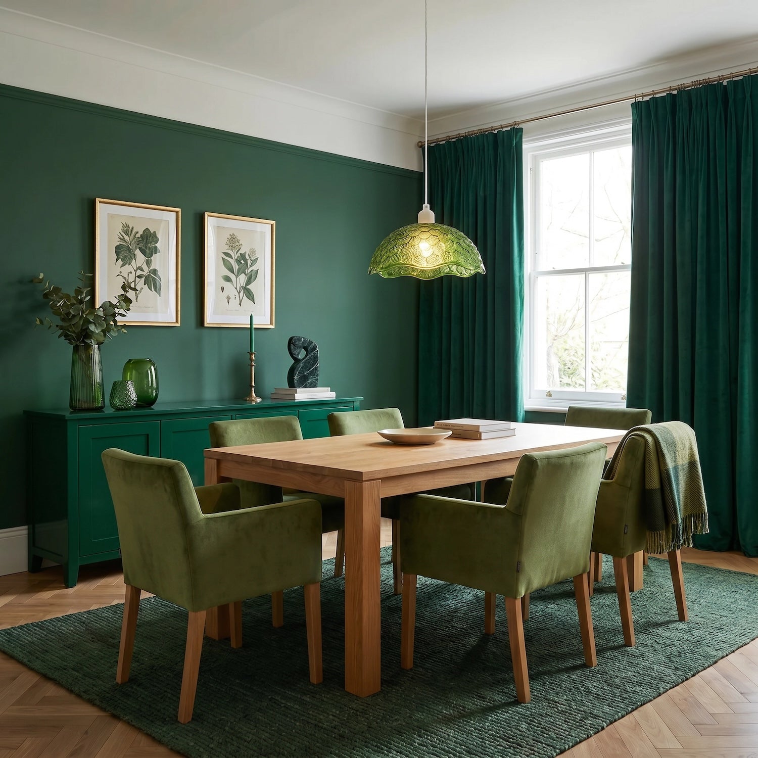 Tortoise Designed Emerald Green Glass Textured Ceiling Light Shade Image 6